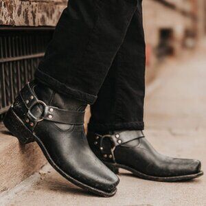 Freebird by Steven Copperhead Distressed Boots Black Leather Men's 13